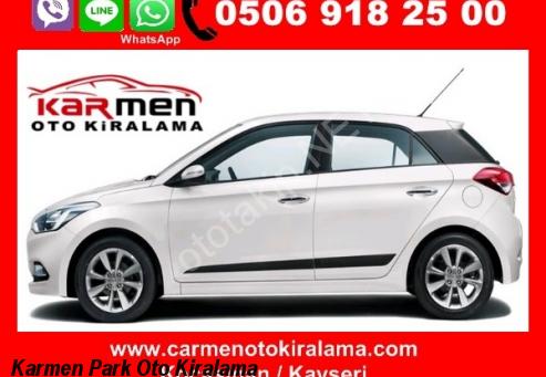 kayseri kocasinan karmen park oto kiralama kiralik hyundai i20 125 tl